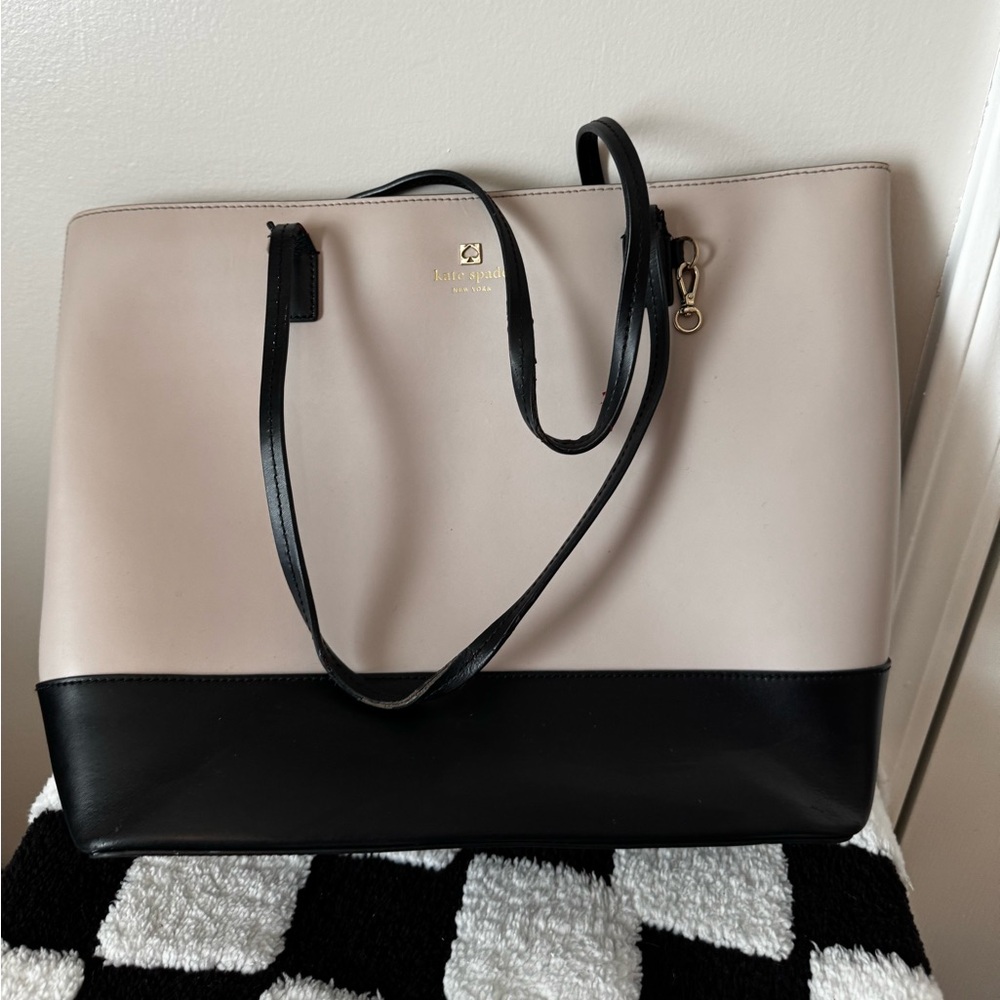 Kate Spade New York Sawyer Street Tori Colorblock Tote Bag - Cream & Black